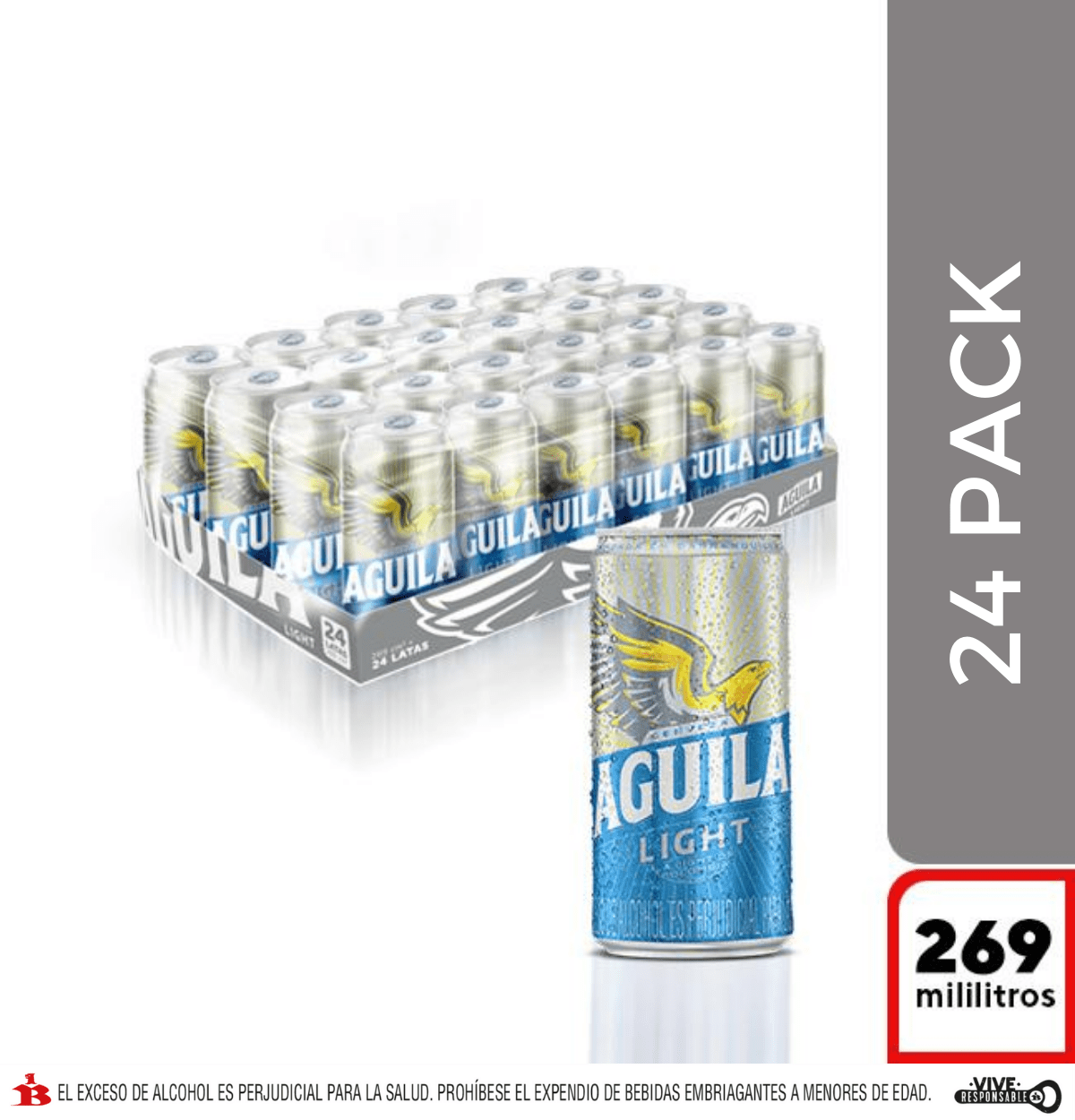 Cerveza Aguila LightPruebas- Lata 269ml x24